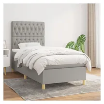 vidaXL Boxspringbett 100 x 200 cm Hellgrau