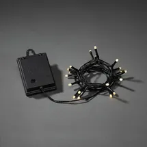 Konstsmide LED Lichterkette gefrostet 20 Dioden Warmweiß Schwarz
