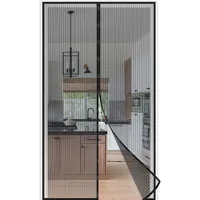 jarolift Fliegengitter-Magnetvorhang für Türen 110 x 220cm, schwarz, - JAROLIFT