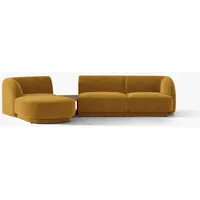 Micadoni Sofa Miley, modular mit Recamiere 3-Sitzer gelb