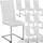 Tectake tectake® Schwingstühle Kunstleder 8er Setweiß