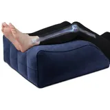 DASIAUTOEM Venenkissen Beinhochlagerungskissen, Aufblasbare Keilkissen, Beinauflage Keilkissen Stützkissen für Beine & Knie, Komfort Beinkissen zum Verbesserung Schlafen - Waschbar (Blau)