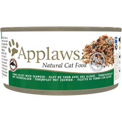 APPLAWS Cat Dose 72x70g Nassfutter für Katzen – Thunfischfilet und Seetang