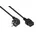 Kabelmeister Netzkabel Schutzkontakt-Stecker Typ E+F (90° gew.) an Kaltgeräte-Buchse C19, schwarz, 1,50mm2, 5m