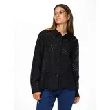 Pieces Spitzenbluse PCVILDE Schwarz XS