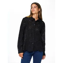 Pieces Spitzenbluse PCVILDE Schwarz XS