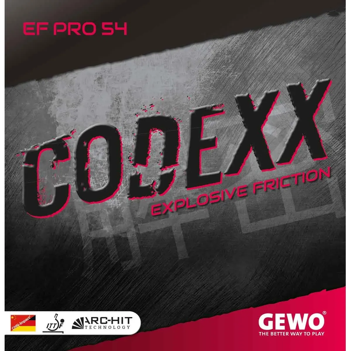 Gewo Belag Codexx EF Pro 54 rot MAX - rot MAX