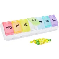Tablettenbox 7 Tage Pillendose Medikamentenbox Leicht zu Öffnen