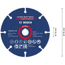 Bosch Trennscheibe Multi Wheel 76 mm 10 mm 1 St.