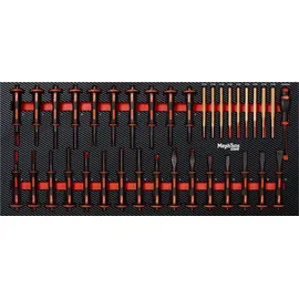 Mephisto Werkzeugwagen Stahl schwarz 9 Schubladen bestückt