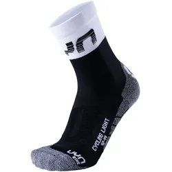 UYN Cycling Light Fahrradsocken mit Cool-Air-Flow Technologie aus Natex Herren black/white 35-38