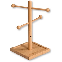 KESPER | Brez'n- und Wurstständer, 6-armig, Material: Bambus, Maße: 20 x 20 cm/Höhe: 37 cm, Farbe: Braun | 58614