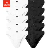 H.I.S. Slip »Männer Unterhose«, Gr. 10 St., schwarz-weiß schwarz, weiß, Herren Unterhosen Sportunterwäsche in Unifarben, Bestseller