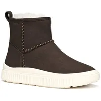 GEOX JUNIOR J LAQUINNY GIRL ANKLE BOOTS DK COFFEE