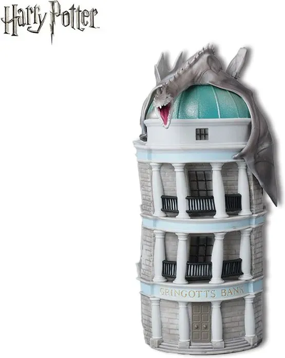 1 Stk. Harry Potter Gringotts Bank Drache Spardose Offiziell lizenziert 3D PVC Wasserdicht Bruchsicher Figur Münzbox Geldbox Wohnkultur Sammlerstück Schreibtisch-Organizer Sparglas Geschenk