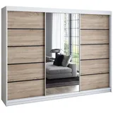 A&J MöbelLand Schiebetürenschrank VILUNO 200 x 215 x 59,5 cm Beige