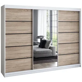 A&J MöbelLand Schiebetürenschrank VILUNO 200 x 215 x 59,5 cm Beige