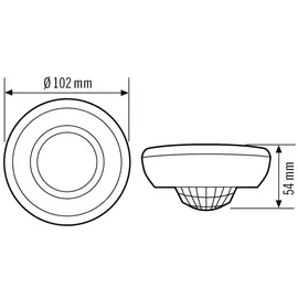 ESYLUX Decken-Präsenzmelder 360° fernbedienbar PD 360i/24 BASIC