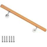 V2Aox Handlauf Buche Holz Handlauf Treppengeländer Wandhandlauf Treppe 50 - 500 cm, 70 cm Gesamtlänge 70 cm