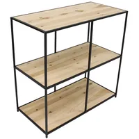Dekoleidenschaft Bücherregal 80 x 80 x 0 cm Schwarz
