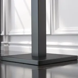 GGM Möbel PMD | Bistro Baumkanten Tisch | Quadratisch | 70 x 70 x 77 cm | Eiche / Schwarz