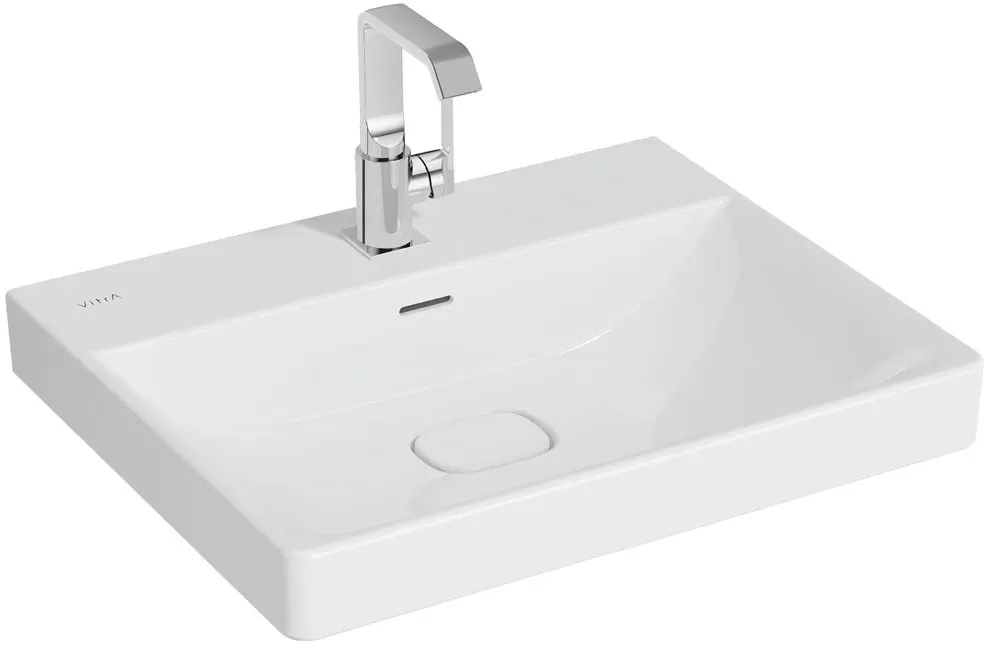 VitrA New Metropole Waschtisch wandgebunden rechteckig 60 x 47 cm mit Hahnloch,7526B403-7210 7526B403-7210