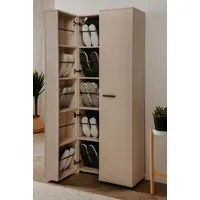 Furn.design Schuhschrank Samtfarben 74/182 cm 2-türig 15 Fächer, Logu