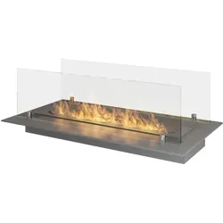 SOLOLED Bioethanol-Brennereinsatz/Halterung 60 cm aus Edelstahl mit Gläsern im Lieferumfang enthalten
