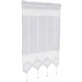 HOSSNER - ART OF HOME DECO Scheibengardine "Attersee" Gr. 1, weiß, B:40cm H:75cm, Baumwolle, HOSSNER - ART OF HOME DECO, Gardinen