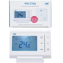 PNI CT60 Funkthermostat für Heizanlagen mit beleuchtetem Display und Tagesprogrammen