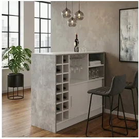 Möbel Akut Bartisch 48 x 100 x 110 cm Weiß