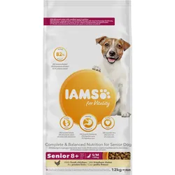 IAMS-Trockenfutter für Vitalität für ältere kleine und mittelgroße Hunde, mit frischem Huhn 12kg