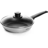 WOLL Bratpfanne Concept Edelstahl 18/10 Schwarz Silber 24 cm Antihaftbeschichtun...