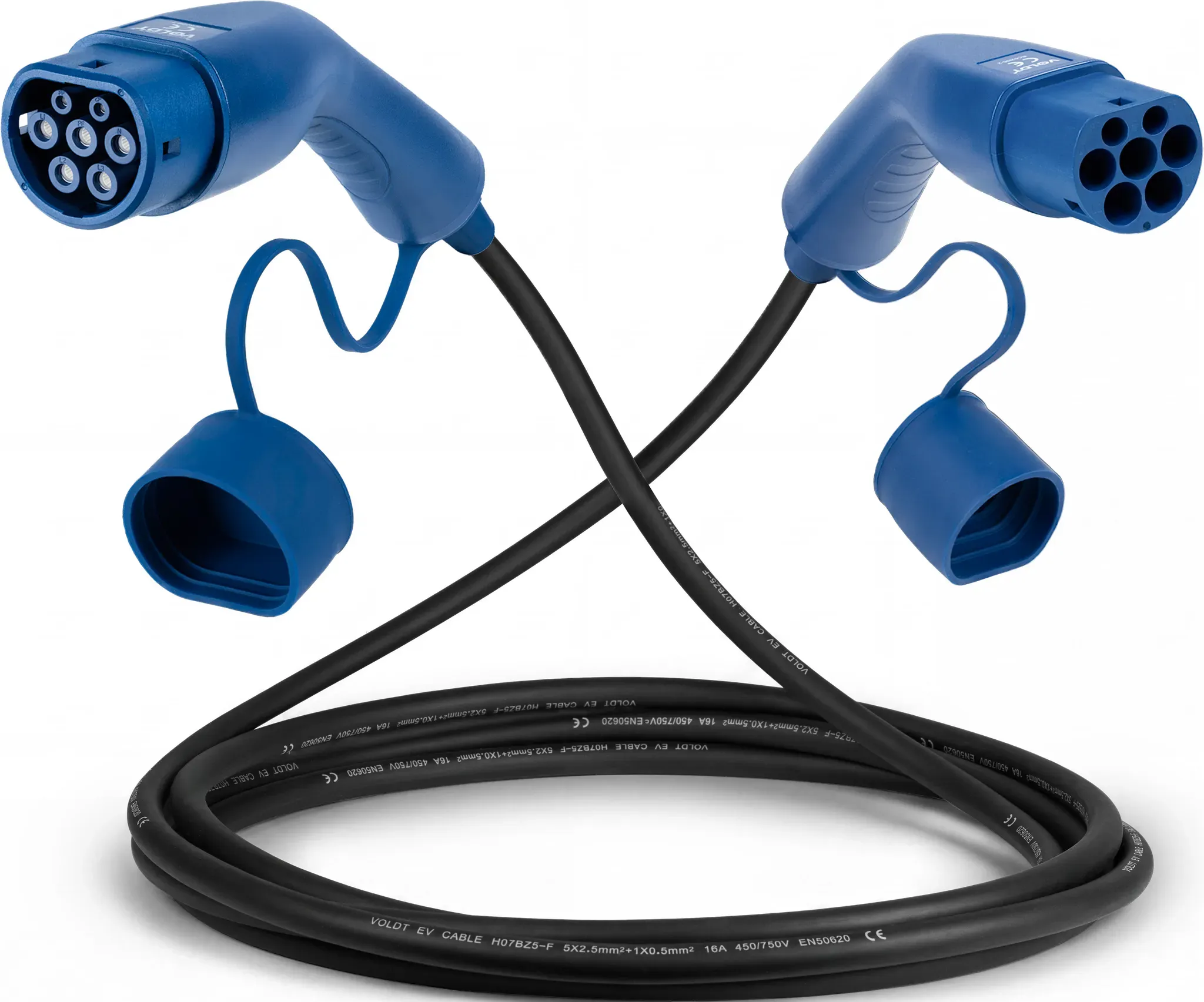 Voldt® Typ 2 - Typ 2 | Mode 3 | 16A | 11kW Ladekabel | 8 Meter