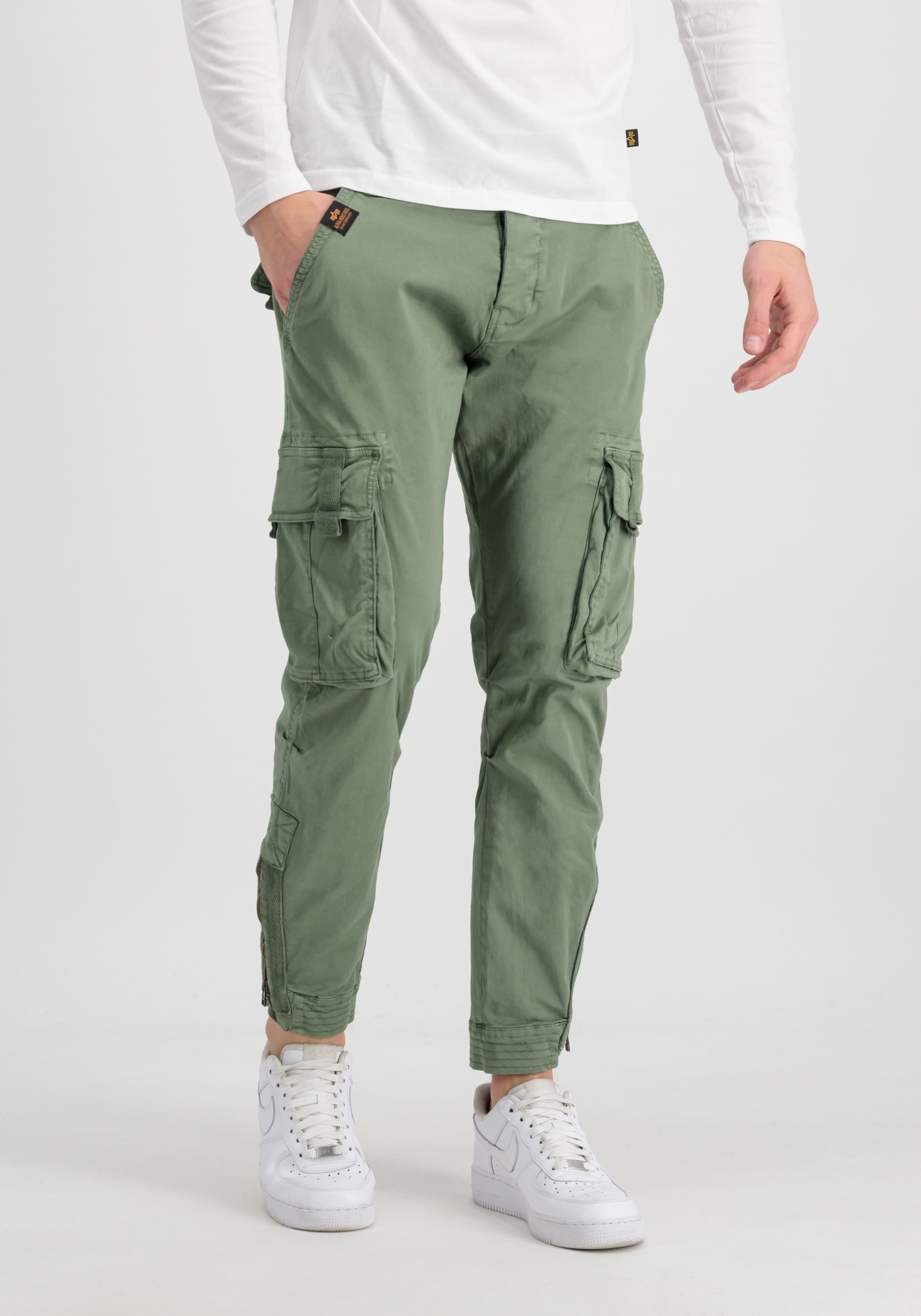 Cargohose ALPHA INDUSTRIES "ALPHA Men - Cargo Pants Task Force Pant" Gr. 32, Normalgrößen, grün (vintage green) Herren Hosen Cargohosen