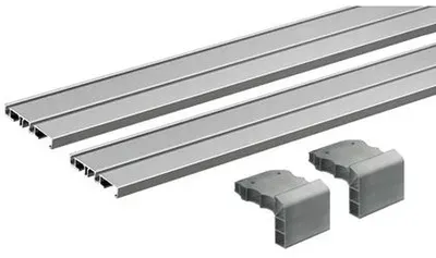 MB-Laufprofil-Set, zweibahnig, 2500mm, SlideLine M, 9227245, silber