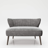 PLAYBOY 2-Sitzer-Sofa Anthrazit Vintage-Design