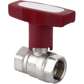 CORNAT Kugelhahn 3/4 Zoll IG - Messing vernickelt - Mit hohem Flügelgriff für durchlaufende Wärmedämmung - Betriebsdruck: max. 16 bar / Wasserhahn / Absperrhahn / Absperrventil / T594111