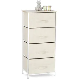 Relaxdays Schubladenkommode 45 x 95 x 30 cm Beige