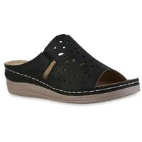 VAN HILL Damen Komfort Sandalen in Schwarz