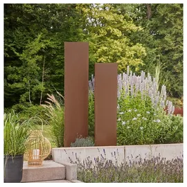 Home Deluxe Sichtschutz aus Cortenstahl AURA Rostoptik - 180 x 50 cm | Sichtschutzzaun, Cortenstahl, Edelrost - Bronze/Braun/Kupfer