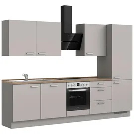 Nobilia Küchenzeile Touch II 300 cm grau