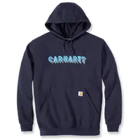 CARHARTT Rain Defender Logo Graphic Kapuzenpullover - Dunkelblau/Hellblau - XXL