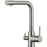 BieTal BT-301 3-Wege Wasserhahn Edelstahl