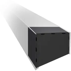 Endkappe CUBE | Aluminium | Anthrazitgrau strukturiert