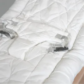 Lemodo Babywippe Holz natur mit 5 cm starker, abnehmbarer Baumwollauflage