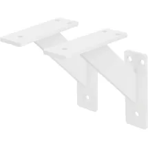 ML-Design 2 Stück Regalhalterung 120x120mm, Weiß, Aluminium, Schwebende Regalwinkel, Wandhalterung für Regalbrett, Regalträger für Wandmontage,
