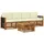 vidaXL Gartenlounge-Set 5-tlg. Natur/Creme
