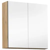 Mokebo Bad-Spiegelschrank, Anthrazit, 2 Fächer, 70x71x23 cm, Badezimmer, Badezimmerspiegel,