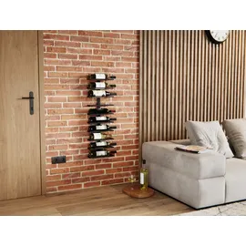 LENMAR Weinregal 90 x 28 x 10 cm Schwarz